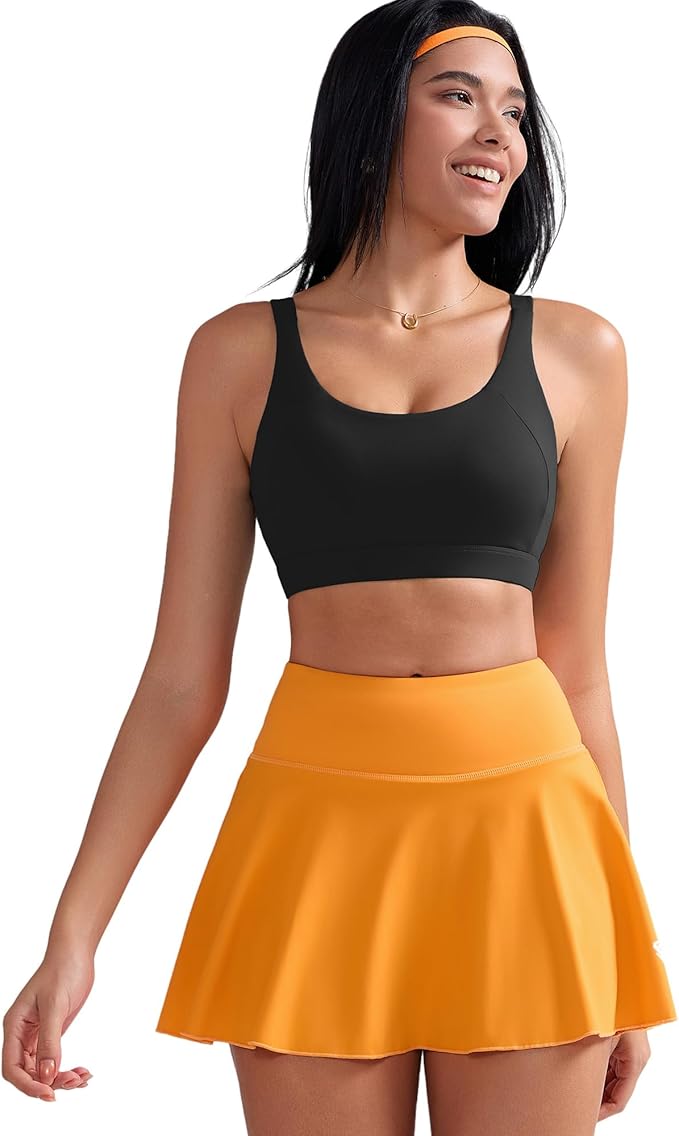 RUNNING GIRL Sports Bra for Women High Support, Molded Cup High Impact Sports Bras with Sewn in Pads