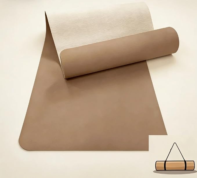 Cork Yoga Mat extra thick 6mm TPE Yoga Mat 72x24 Inch High Density Non-Slip Workout Mat Super Grip Quick-Dry for Hot Yoga, Home Gym