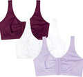 Fruit of the Loom Women's 96014PK Comfort Cotton Blend Front Close Sports Bra 2 Pack