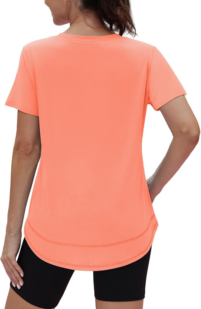 XIEERDUO Womens Workout Tops Short Sleeve Shirts Quick Dry Outfits for Hiking Running S-3XL