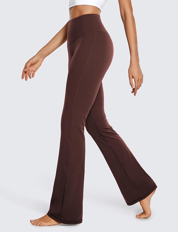 CRZ YOGA Butterluxe Flare Leggings 29"/30.5"/32"/33.5" - High Waist Bootcut Wide Leg Lounge Womens Yoga Pants with Pocket