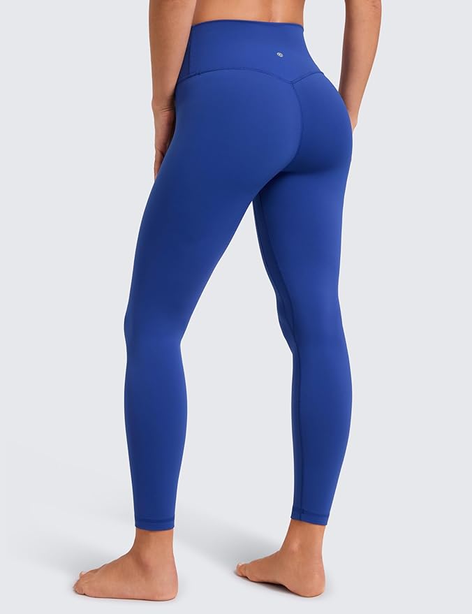 CRZ YOGA SculptAir No Front Seam Yoga Leggings 25" - High Waisted Womens Pants Workout Pilates Athletic V Back Buttery Soft