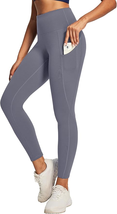 Ewedoos Leggings with Pockets for Women High Waisted Athletic Workout Compression Leggings Tummy Control Yoga Pants Women