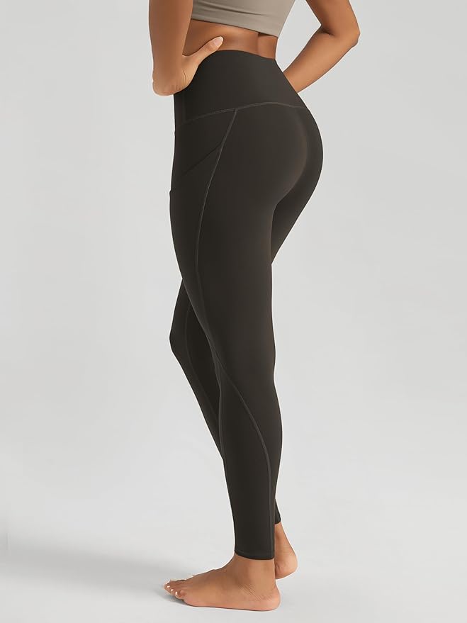 ODODOS Women's High Waisted Yoga Leggings with Pockets, Tummy Control Non See Through Workout Athletic Running Yoga Pants