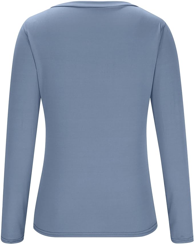 Yoga Tops for Women Long Sleeve Compression Going Out Tops Workout Sets Gym Shirts Cute Cropped V Neck Dance Outfits