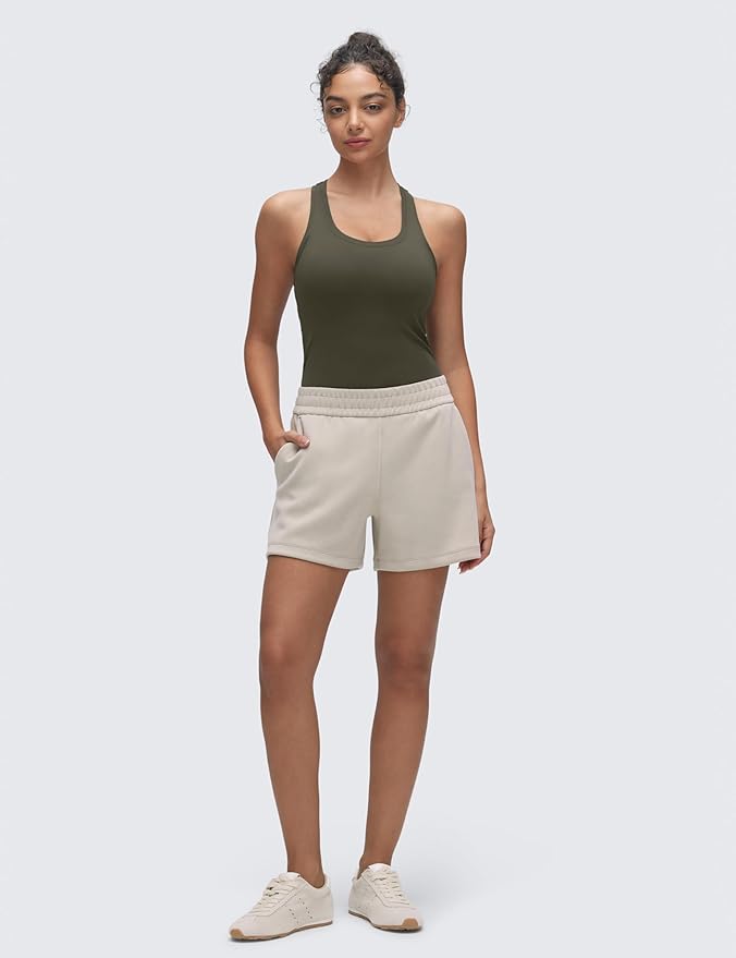CRZ YOGA Butterluxe Racerback Tank Tops for Women - Yoga Workout Casual Gym Athletic Camisole Tight Sleeveless Shirts