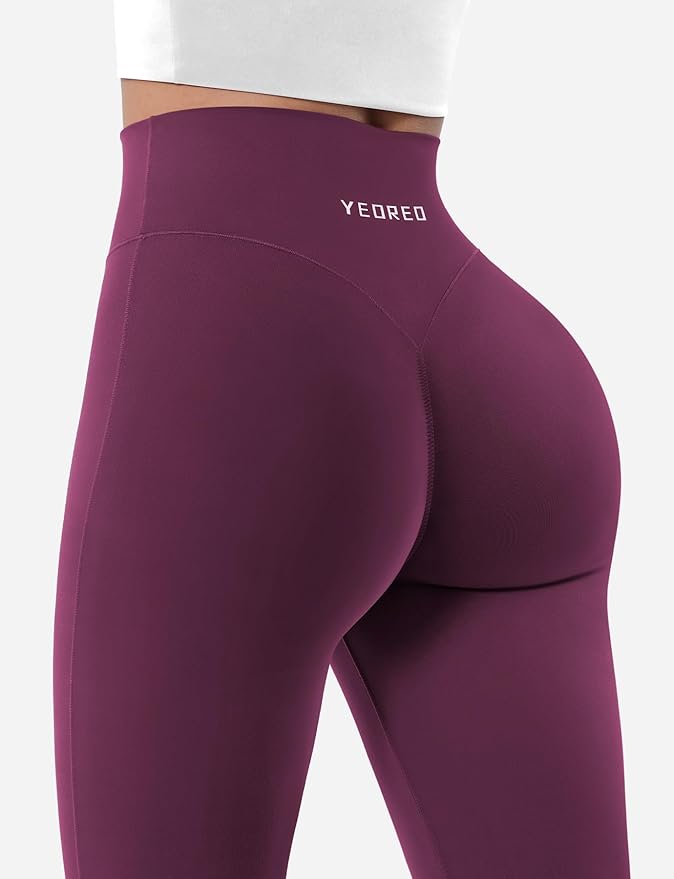 YEOREO Women's Mini Flared Workout High Waist No Front Seam Yoga Legging Pants