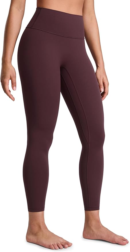 CRZ YOGA SculptAir No Front Seam Yoga Leggings 25" - High Waisted Womens Pants Workout Pilates Athletic V Back Buttery Soft