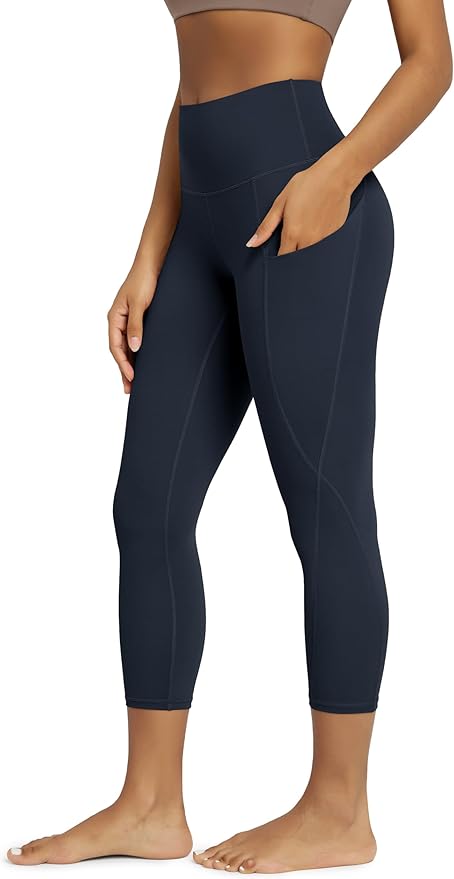 ODODOS Women's High Waisted Yoga Leggings with Pockets, Tummy Control Non See Through Workout Athletic Running Yoga Pants