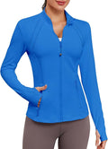 VUTRU Women Athletic Jacket Fitted Workout Running Zip Up Track Coat Layer with Thumb Holes Pockets for Yoga Gym Travel