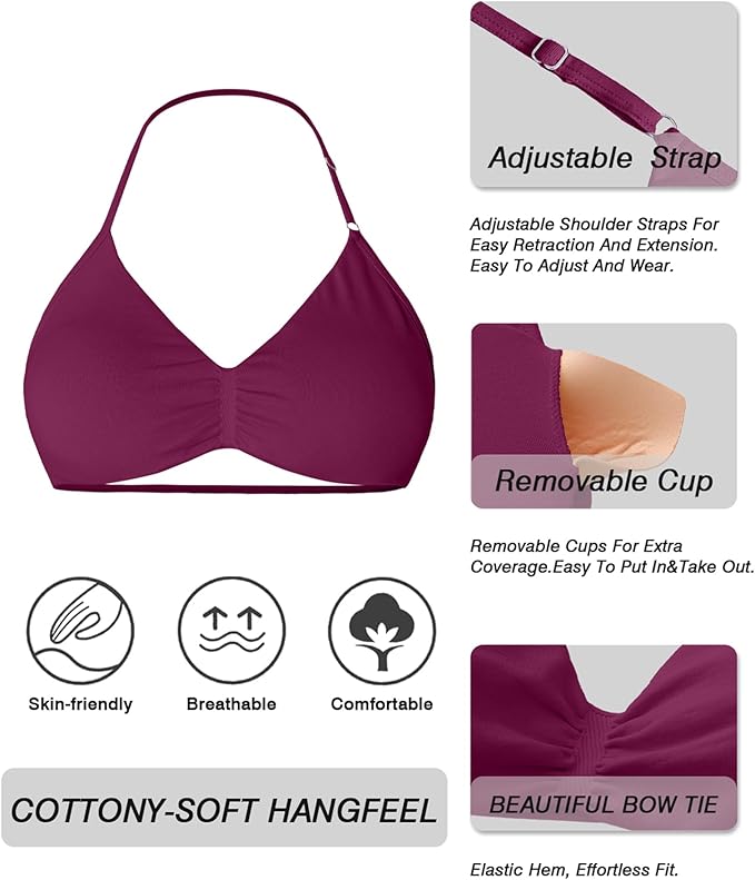 Comper 2 Piece Workout Sets for Women Halter Strappy Sports Bra with Seamless Ribbed Gym Yoga shorts Outfits