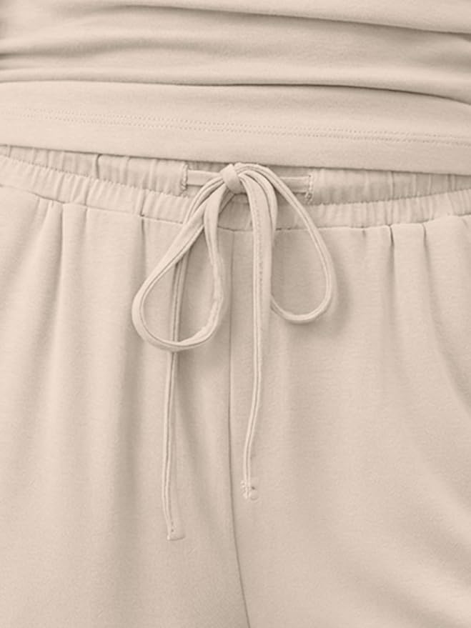 Trendy Queen Women's 2 Piece Summer Lounge Sets Butter Soft Tank Top & High Waisted Wide Leg Pants with Pockets