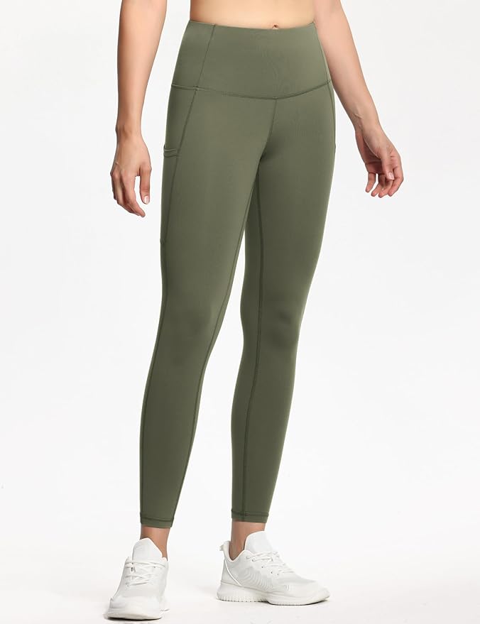 THE GYM PEOPLE Thick High Waist Yoga Pants with Pockets, Tummy Control Workout Running Yoga Leggings for Women