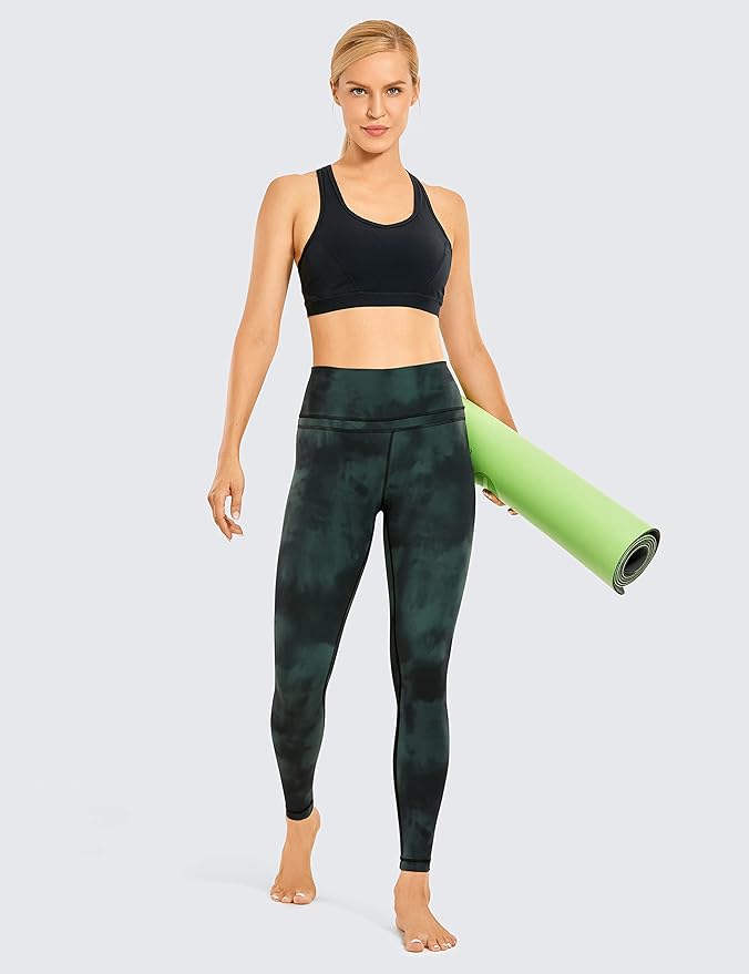 CRZ YOGA Naked Feeling Workout Leggings 25'' - High Waist Yoga Training Tight Womens Pants
