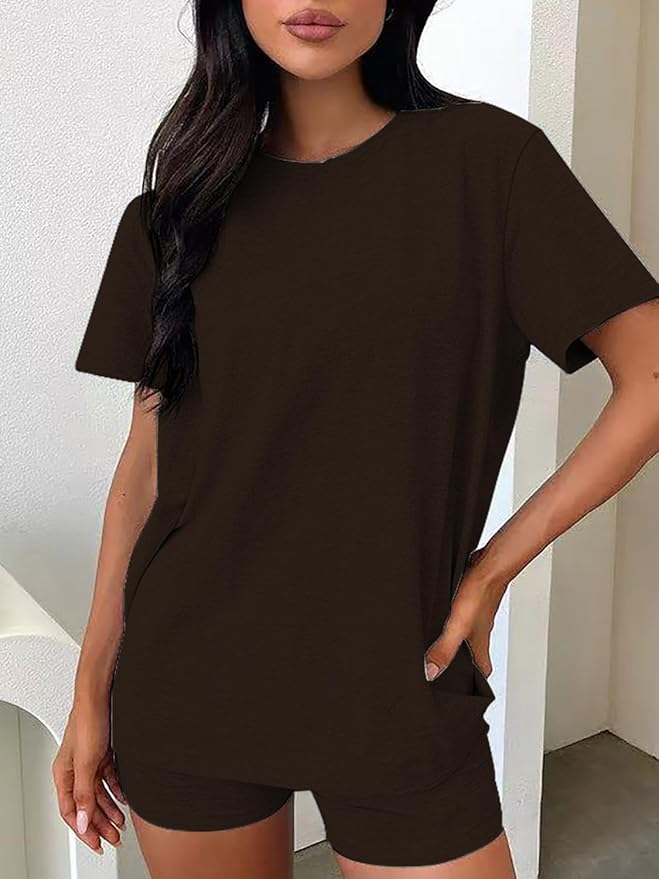 ZFLM casual sportswear 3-piece set high waist tight pants yoga pants short sleeved round neck yoga set