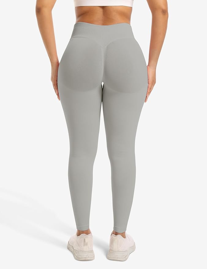 Ieumaz Scrunch Butt Lifting Leggings for Women Gym Seamless Workout Leggings Mid Low Waist Tummy Control Yoga Pants