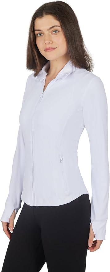 Yogalicious Womens Ultra Soft Lightweight Full Zip Yoga Jacket with Pockets