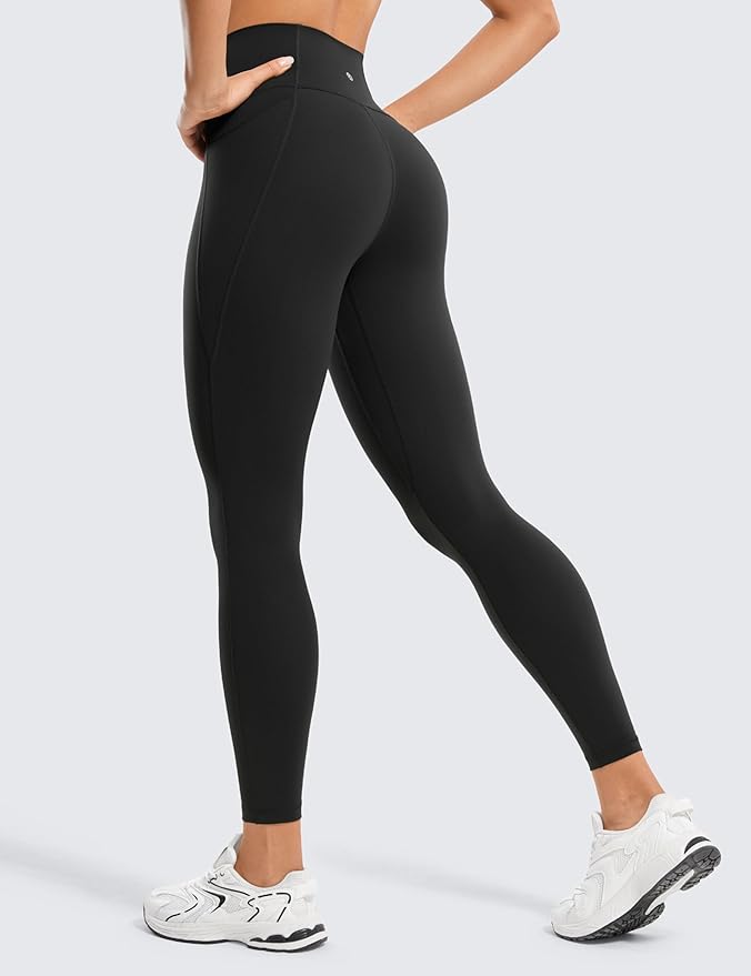 CRZ YOGA Butterluxe Workout Leggings Pockets 25'' - High Waisted Gym Womens Yoga Pants Buttery Soft