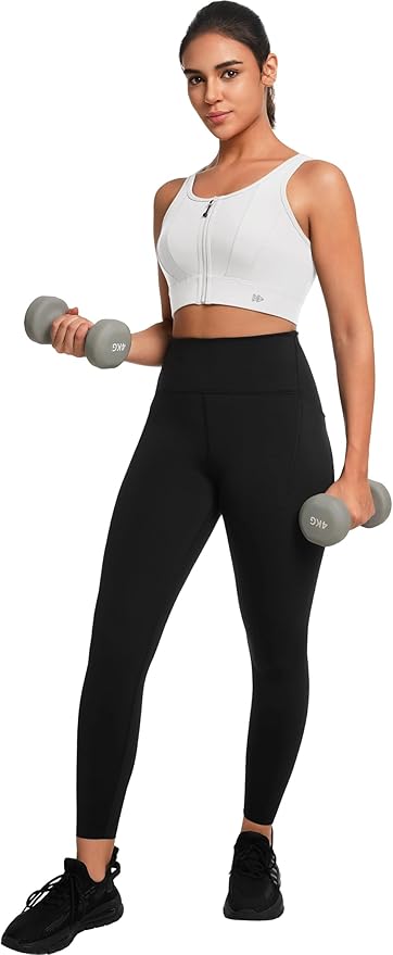 Yvette Front Closure Sports Bras for Women High Support Large Bust Supportive Sports Bra High Impact for Running