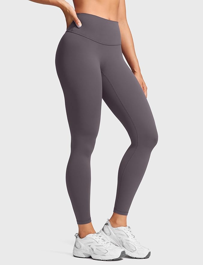 INGIA Womens High Waist No Front Seam Scrunch Butt Leggings Workouts 25 Inches V-Back Scrunch Booty Gym Yoga Pants