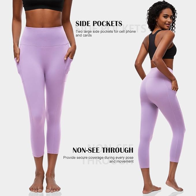 FULLSOFT Buttery Soft Leggings for Women - High Waisted Tummy Control No See Through Workout Yoga Cycling Tights Pants