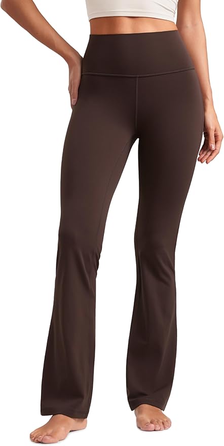 CRZ YOGA Butterluxe Flare Leggings 29"/30.5"/32"/33.5" - High Waist Bootcut Wide Leg Lounge Womens Yoga Pants with Pocket