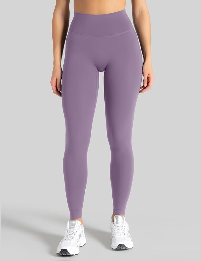 Unthewe Naked-Feel No Front Seam Leggings for Women - High Waisted Buttery Soft Workout Yoga Pants 25"