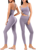 Matching Workout Sets for Women,Breathable Sport Bras & Seamless Leggings,2 Piece ActiveWear Outfits for Pilates/Gym/Athletic