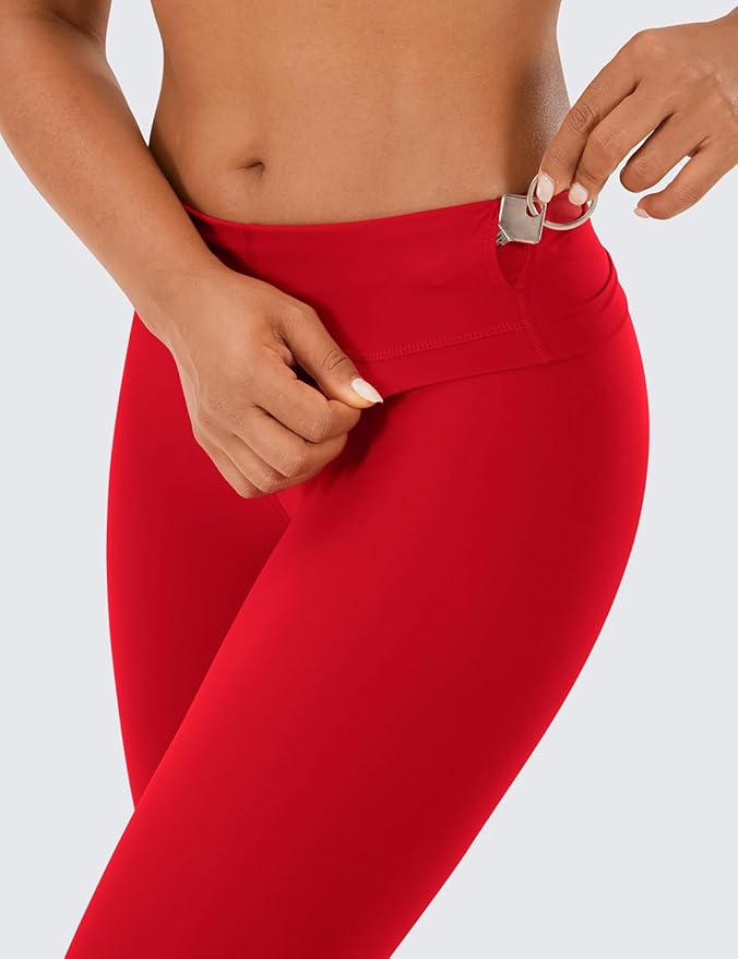 CRZ YOGA Naked Feeling Workout Leggings 25'' - High Waist Yoga Training Tight Womens Pants