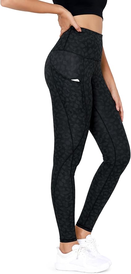 ODODOS Women's High Waisted Yoga Leggings with Pockets, Tummy Control Non See Through Workout Athletic Running Yoga Pants