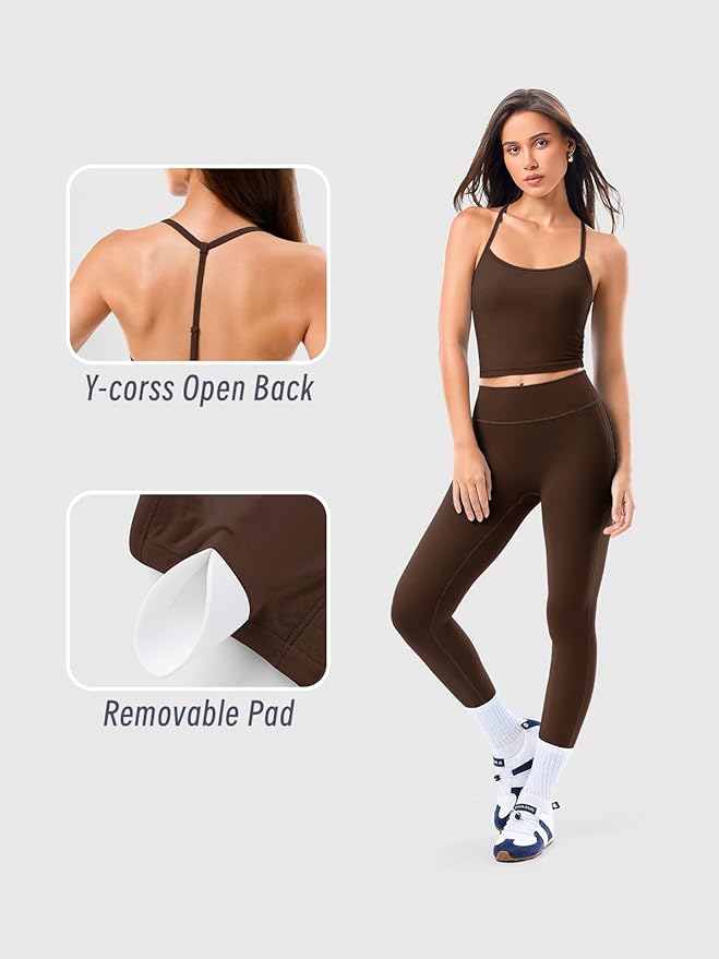 Matching Workout Sets for Women,Breathable Sport Bras & Seamless Leggings,2 Piece ActiveWear Outfits for Pilates/Gym/Athletic