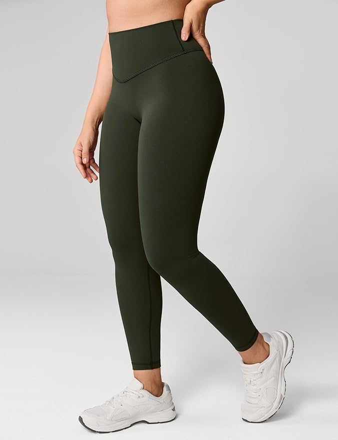 UNISSU Hugcurve No Front Seam High Waisted Workout Leggings for Women Buttery Soft Yoga Pants Gym Athletic Tights - 25''