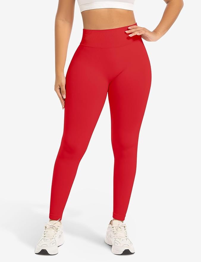 Ieumaz Scrunch Butt Lifting Leggings for Women Gym Seamless Workout Leggings Mid Low Waist Tummy Control Yoga Pants