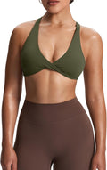 Aoxjox Women's Workout Sports Bras Fitness Satara Low Impact Bra Yoga Crop Tank