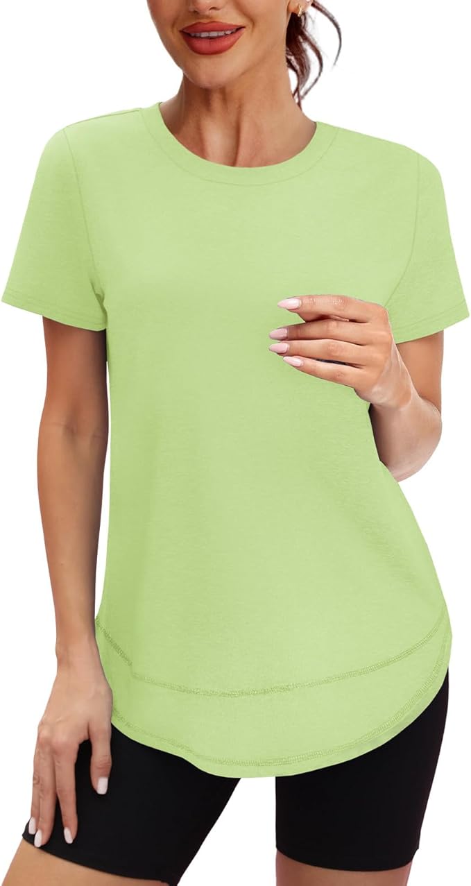 XIEERDUO Womens Workout Tops Short Sleeve Shirts Quick Dry Outfits for Hiking Running S-3XL