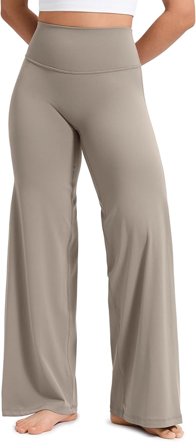 CRZ YOGA Softretch No Front Seam Wide Leg Pants 28''/ 30''/ 32" for Women - High Waist Yoga Lounge Buttery Soft Comfy Casual