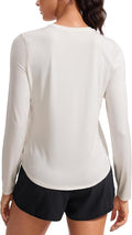 CRZ YOGA Lightweight Workout Long Sleeve Shirts for Women - Gym Running Fall Athletic Training T-Shirts High Neck Tops