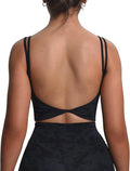 Aoxjox Women's Workout Sports Bras Fitness Yoga Crop Tank Metamorph Twist Back Cami