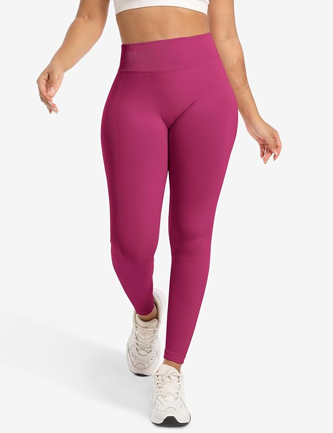 Ieumaz Scrunch Butt Lifting Leggings for Women Gym Seamless Workout Leggings Mid Low Waist Tummy Control Yoga Pants