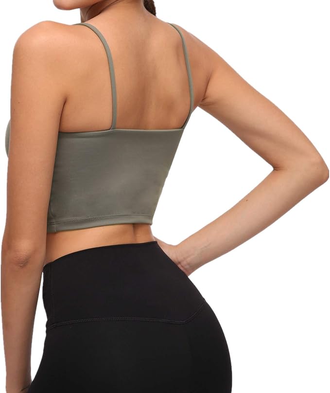 Lemedy Women Padded Sports Bra Fitness Workout Running Shirts Yoga Tank Top