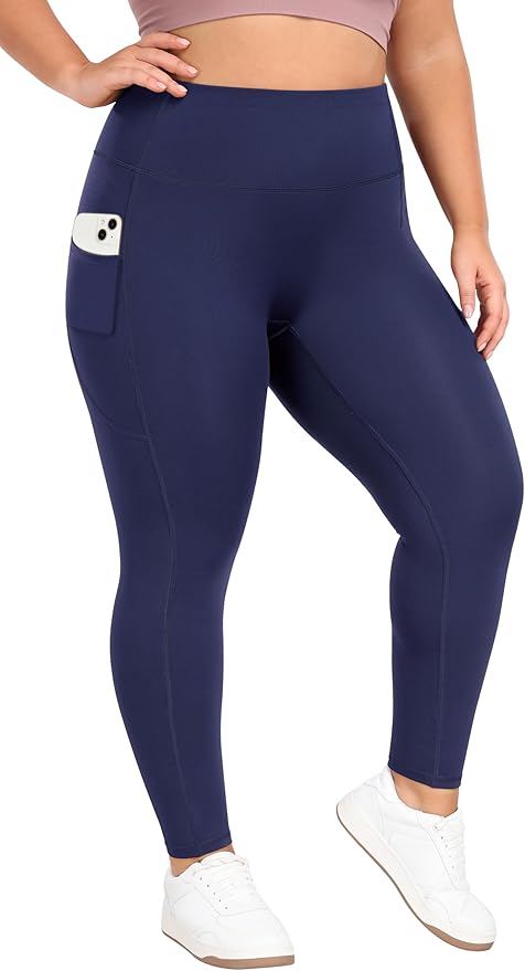 Heathyoga X-6XL Plus Size Leggings for Women with Pockets Tummy Control Plus Size Yoga Pants High Waist Workout Clothes