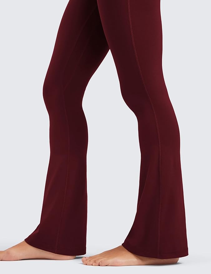 CRZ YOGA Butterluxe Mini Flared Leggings 30"/31.5"/33'' - High Waist Bootcut Casual Lounge Women Yoga Pants with Pocket