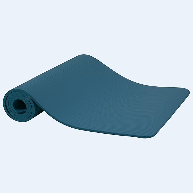 Fitvids Yoga Mat, 1/2-Inch Extra Thick High Density Exercise Mat, Anti-Tear Exercise Yoga Mat with Carrying Strap, Suitable for Various Yoga Exercises