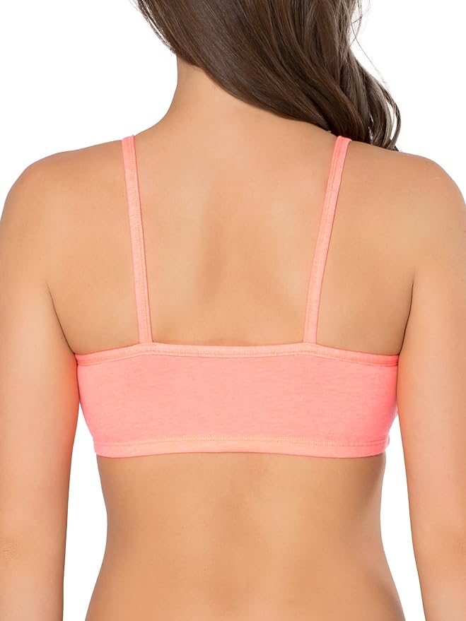 Fruit of the Loom Women's Spaghetti Strap Cotton Sports Bra - All-Day Comfort & Easy Movement