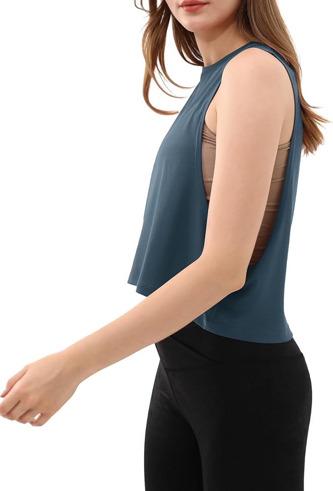 ODODOS 3-Pack Loose Tank Tops for Women Sleeveless Gym Athletic Workout Tops Yoga Shirts