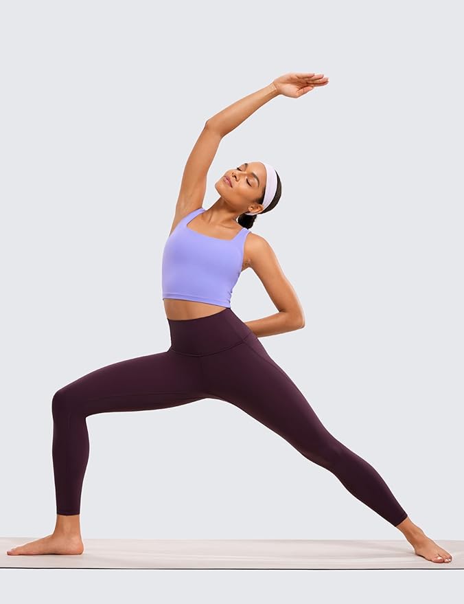 CRZ YOGA Butterluxe Workout Leggings Pockets 25'' - High Waisted Gym Womens Yoga Pants Buttery Soft