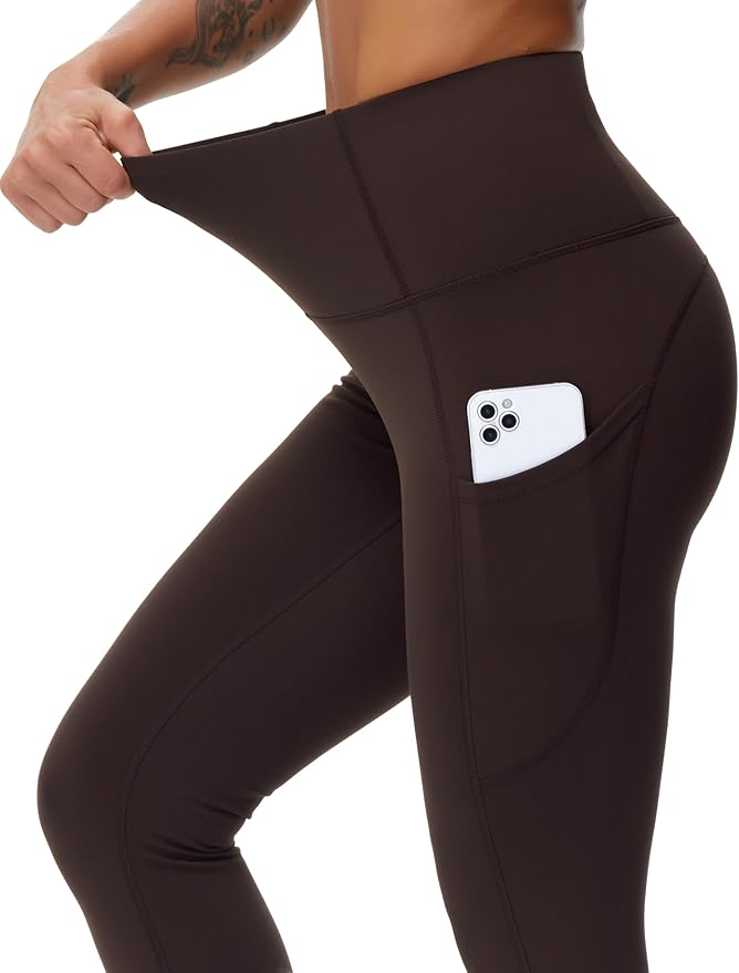 Dragon Fit High Waist Yoga Leggings with 3 Pockets,Tummy Control Workout Running 4 Way Stretch Yoga Pants
