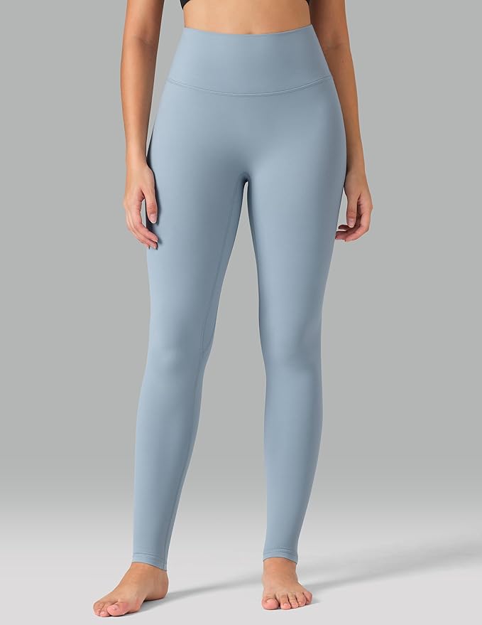 Colorfulkoala Dreamlux No Front Seam Leggings for Women 25"/28" Inseam, High Waisted Buttery Soft Yoga Pants