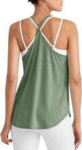 G4Free Workout Athletic Tank Tops for Women Racerback Lightweight Gym Pilates Y-Back Loose Fit Running Tanks Top