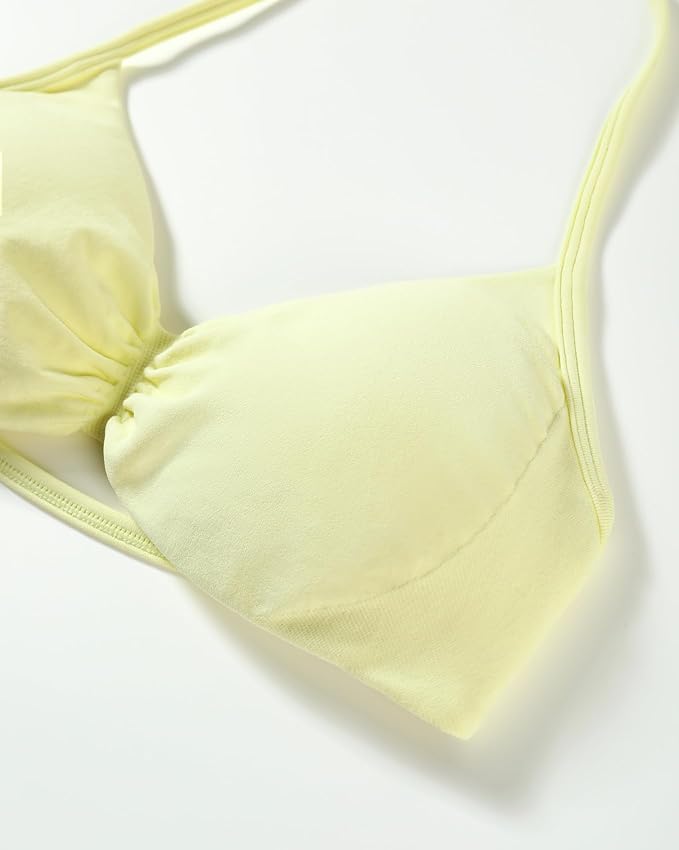 AUROLA Influence Strappy Bra Sports Bras for Women, Backless Padded Impact Strappy Bra Workout Gym Yoga with Removable Cups